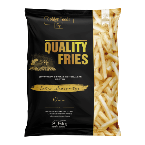 Batata Congelada 10mm Quality Fries SureCrisp 2,5Kg - 5 Unidades